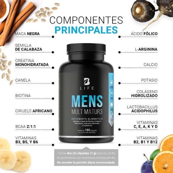 Multivitamico Para Hombre Mayor De 40 Años 180 Cáps B Life