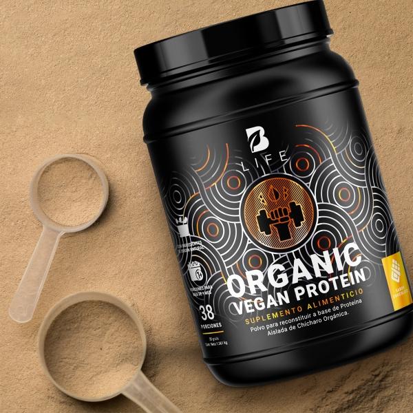 Proteína Orgánica Vegana De 3 Lbs Sabor Chocolate B Life