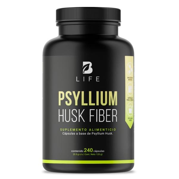 Fibra De Psyllium Husk De 240 Cápsulas Psyllium Husk B Life