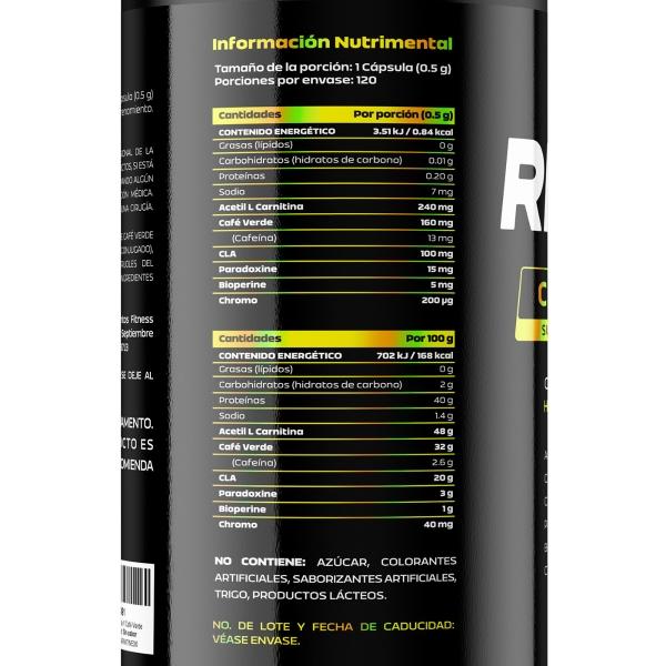 Carnitina 3x 120 Caps Cla Y Café Verde Quemador Get Ripped