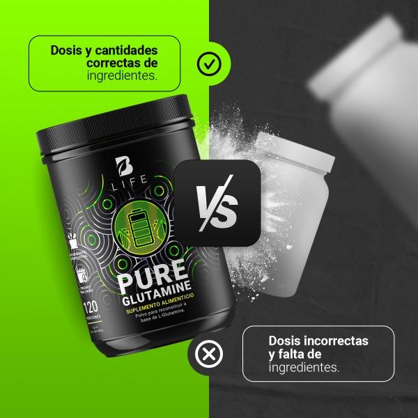 Glutamina Micronizada 600 gr. Pure Glutamine B Life
