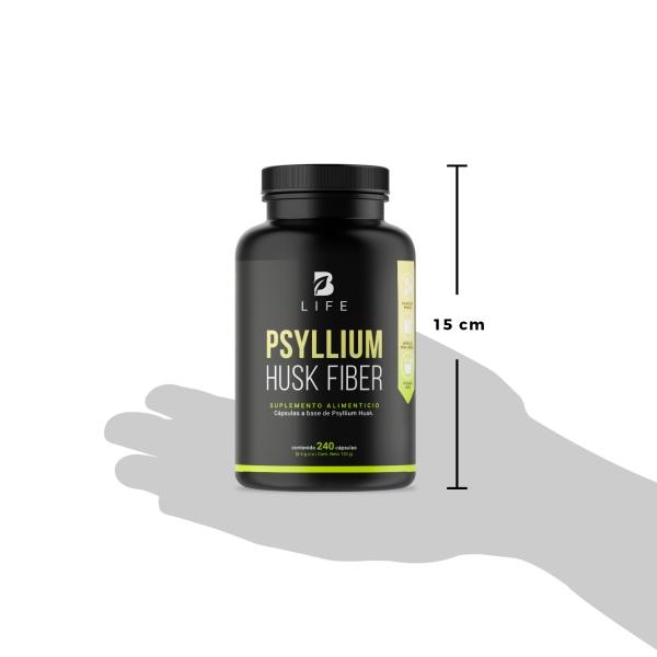 Fibra De Psyllium Husk De 240 Cápsulas Psyllium Husk B Life
