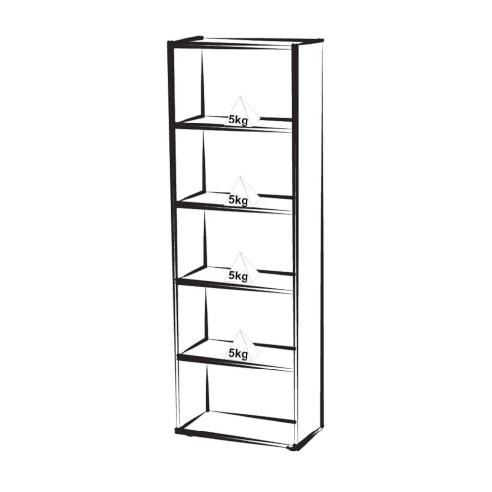 Estantería Librero Biblioteca Bertolini Multy Rustico.