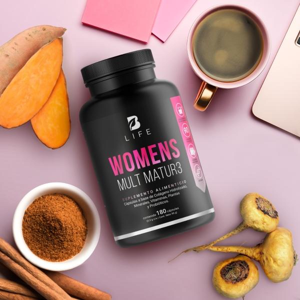 Multivitamínico Para Mujer Mayor De 40 Años 180 Cáps B Life
