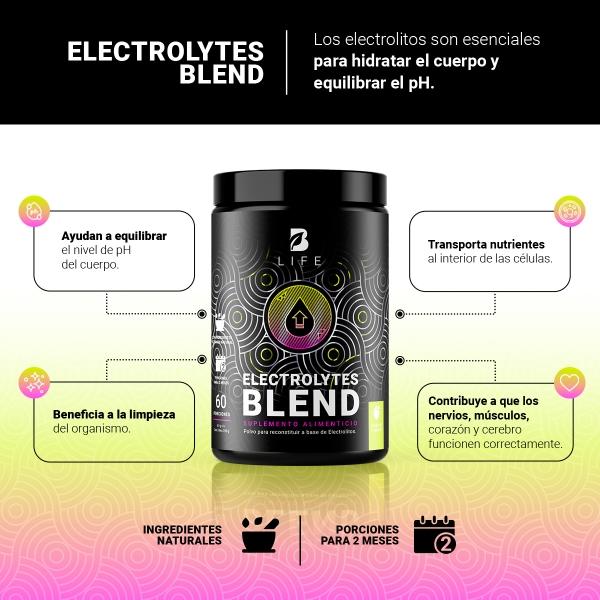 Electrolitos De 60 Servicios. Electrolytes Blend Lemon. B Life.