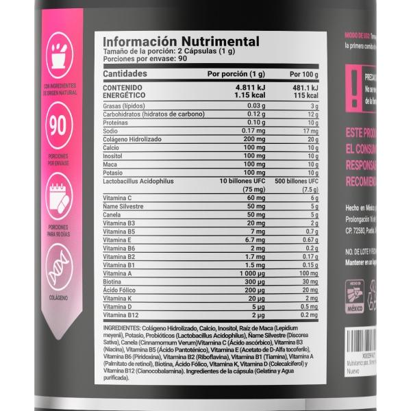 Multivitamínico Para Mujer Mayor De 40 Años 180 Cáps B Life