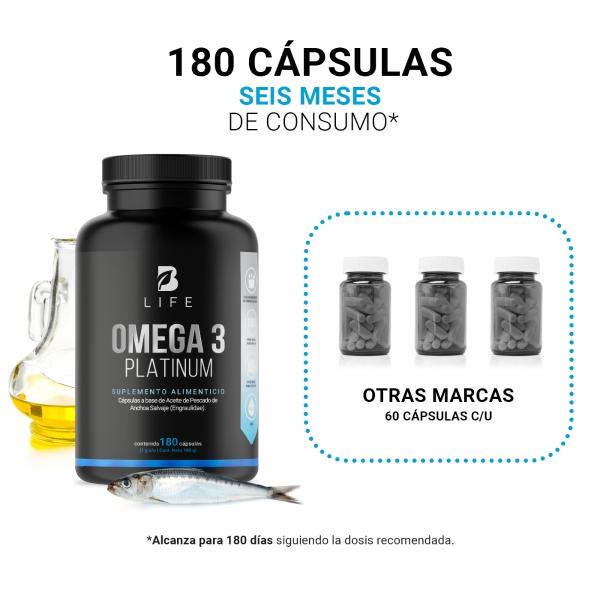 Omega 3 Platinum D 180 Caps 1000mg (certificado Ifos) B Life