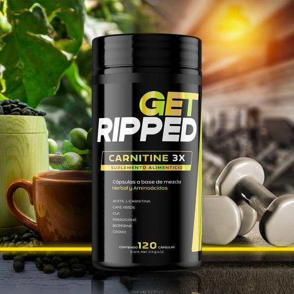 Carnitina 3x 120 Caps Cla Y Café Verde Quemador Get Ripped
