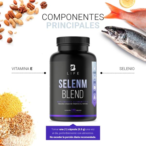 Selenio 240 Cápsulas Con Vitamina E, Selenio Blend, B Life