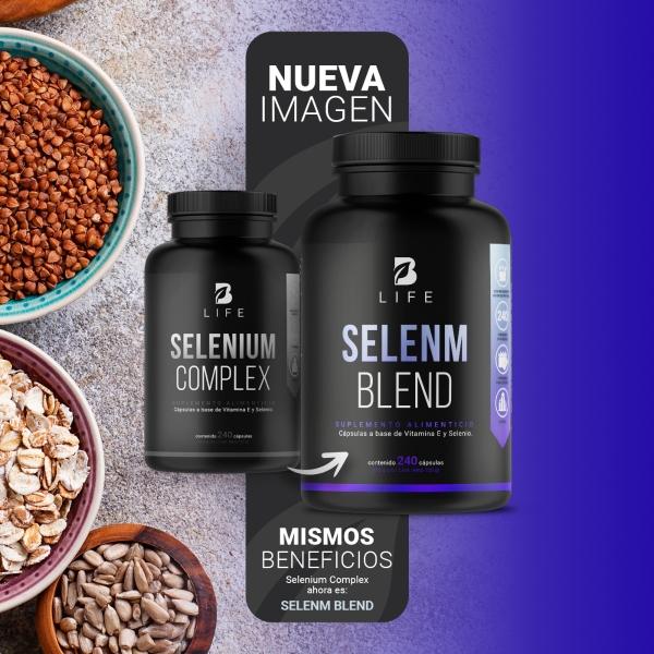 Selenio 240 Cápsulas Con Vitamina E, Selenio Blend, B Life