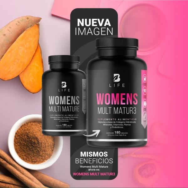 Multivitamínico Para Mujer Mayor De 40 Años 180 Cáps B Life