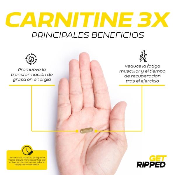 Carnitina 3x 120 Caps Cla Y Café Verde Quemador Get Ripped