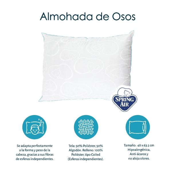 Colchón Individual Spring Air Marte con 1 Almohada Osos