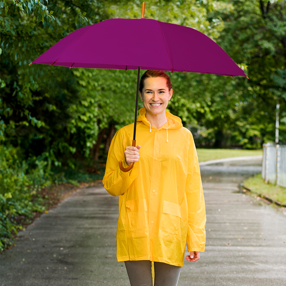 Paraguas Unisex Premium XL Reforzado 8 varillas Resistente a Vientos y Lluvias Fuertes, Mango Ergonómico y automático con funda incluida, Fácil de Transportar.