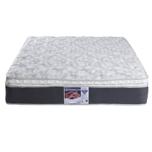 Colchón Queen Size Spring Air Marte con Cabecera Dicasa Bora Beige