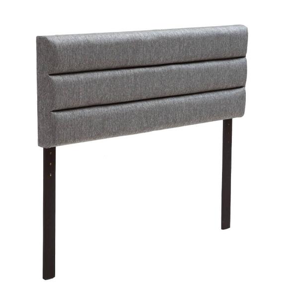 Colchón Spring Air Marte individual con cabecera Dubai gris rata