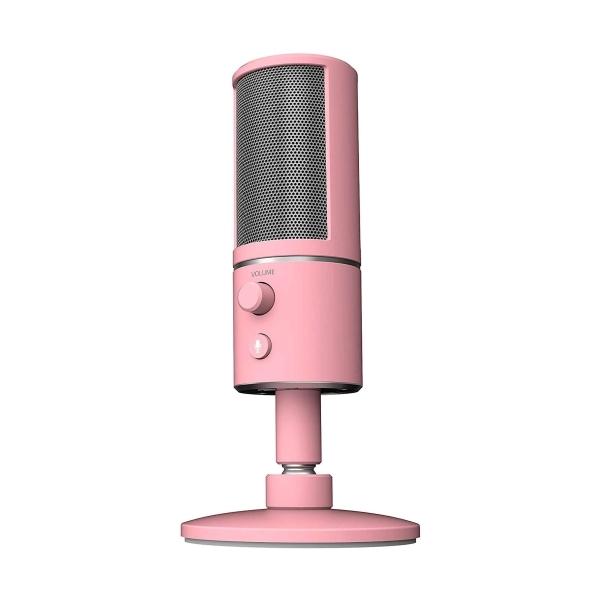Micrófono Gamer Razer Seiren x Quartz Cardioide USB Rosa