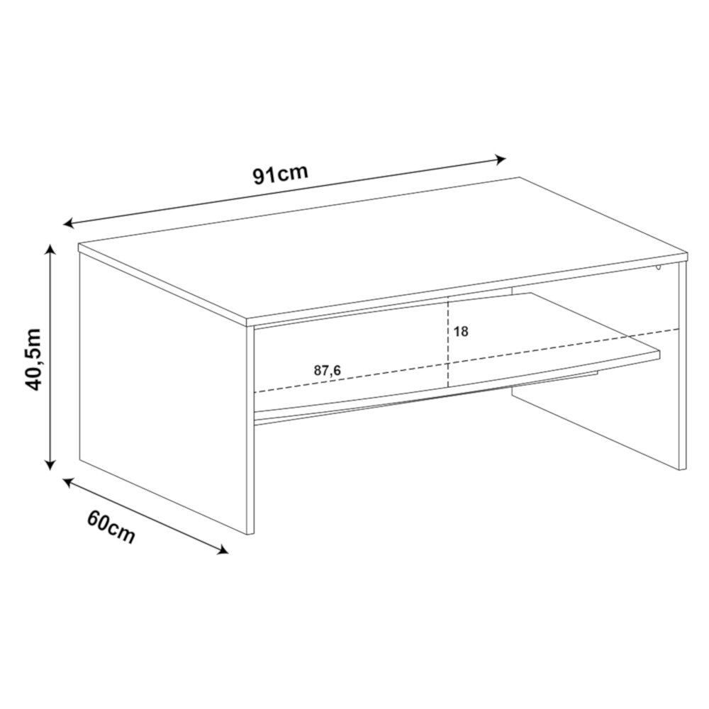 Mesa De Centro Bertolini Austin Canela