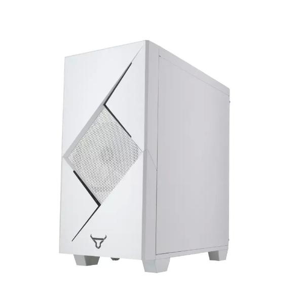 Gabinete Batauro Enfiniti Micro ATX ARGB Dual Ring USB 3.0 Vidrio Templado Blanco incluye Fuente 450W