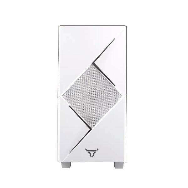 Gabinete Batauro Enfiniti Micro ATX ARGB Dual Ring USB 3.0 Vidrio Templado Blanco incluye Fuente 450W