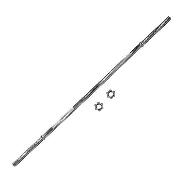 Barra Recta Tayga  Cromada con Agarre Antiderrapante para levantamiento 152 cm