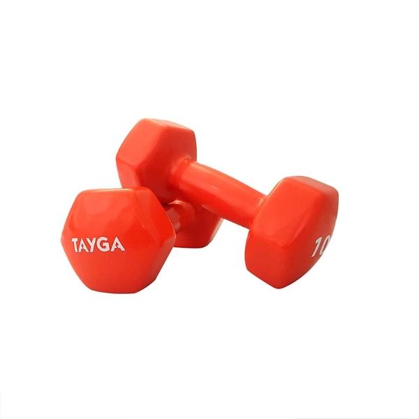 Tayga par mancuernas de vinil 10 lb ejercicio yoga pilates