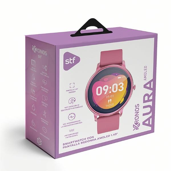 SMARTWATCH STF KRONOS AURA ROSA PANTALLA 1.43".