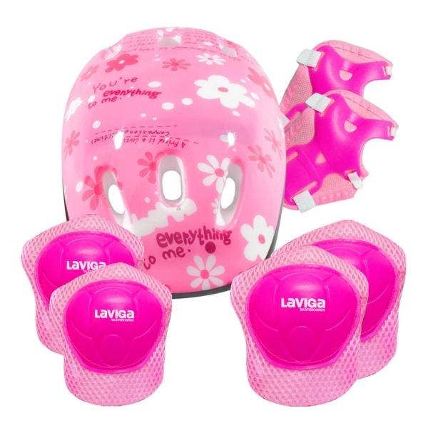 Kit Casco Protección Niños Rodilleras+ Muñequeras+coderas