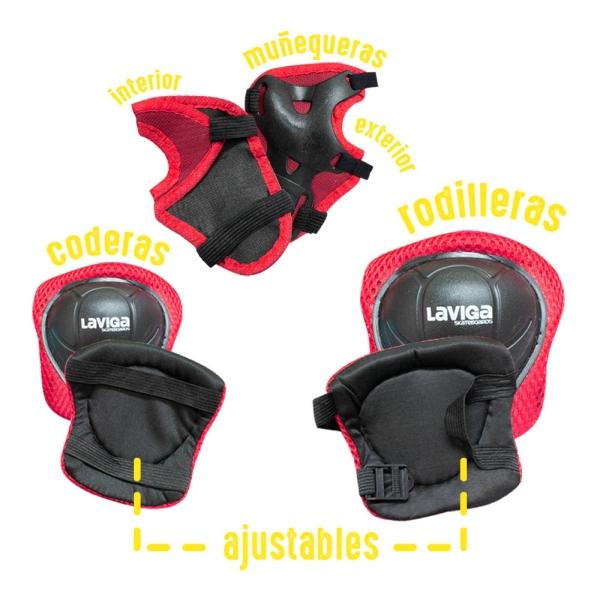 Kit Casco Protección Niños Rodilleras+ Muñequeras+coderas