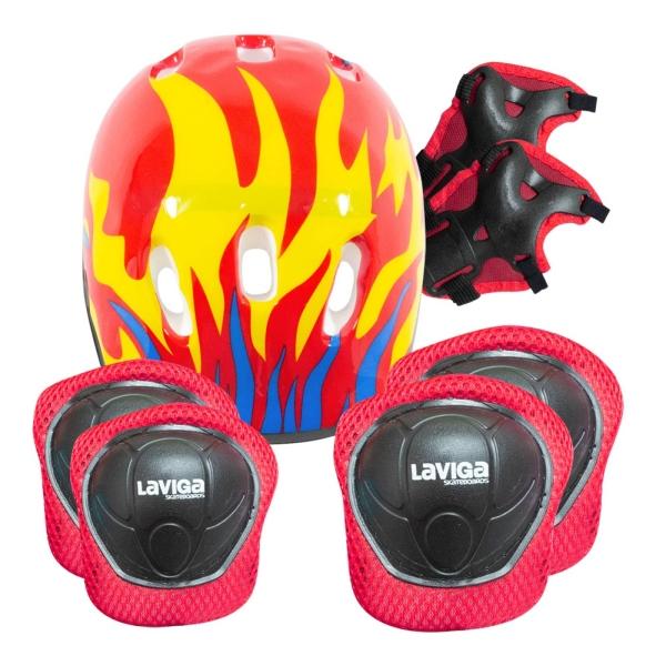 Kit Casco Protección Niños Rodilleras+ Muñequeras+coderas