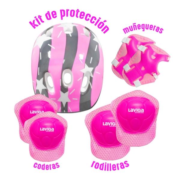 Kit Casco Protección Niños Rodilleras+ Muñequeras+coderas