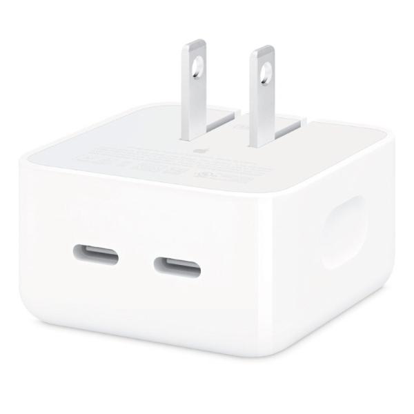 Cargador Carga Rapida Dual 35W + Cable Lightning USB-C para iPhone / Cargador Turbo Para IPhone + Regalo 1 cable de 2 Metros USB-C a Lightning