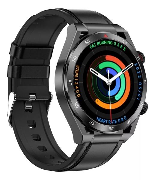 Smart Watch Reloj Deportivo T80 Fralugio Glucosa Hd Correa de Cuero NEGRO