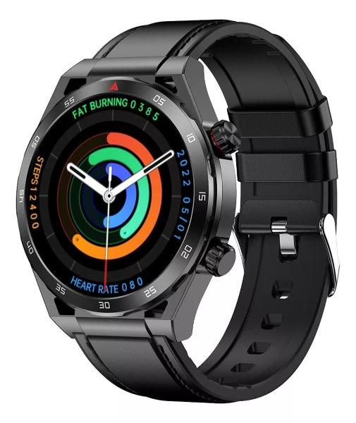 Smart Watch Reloj Deportivo T80 Fralugio Glucosa Hd Correa de Cuero NEGRO