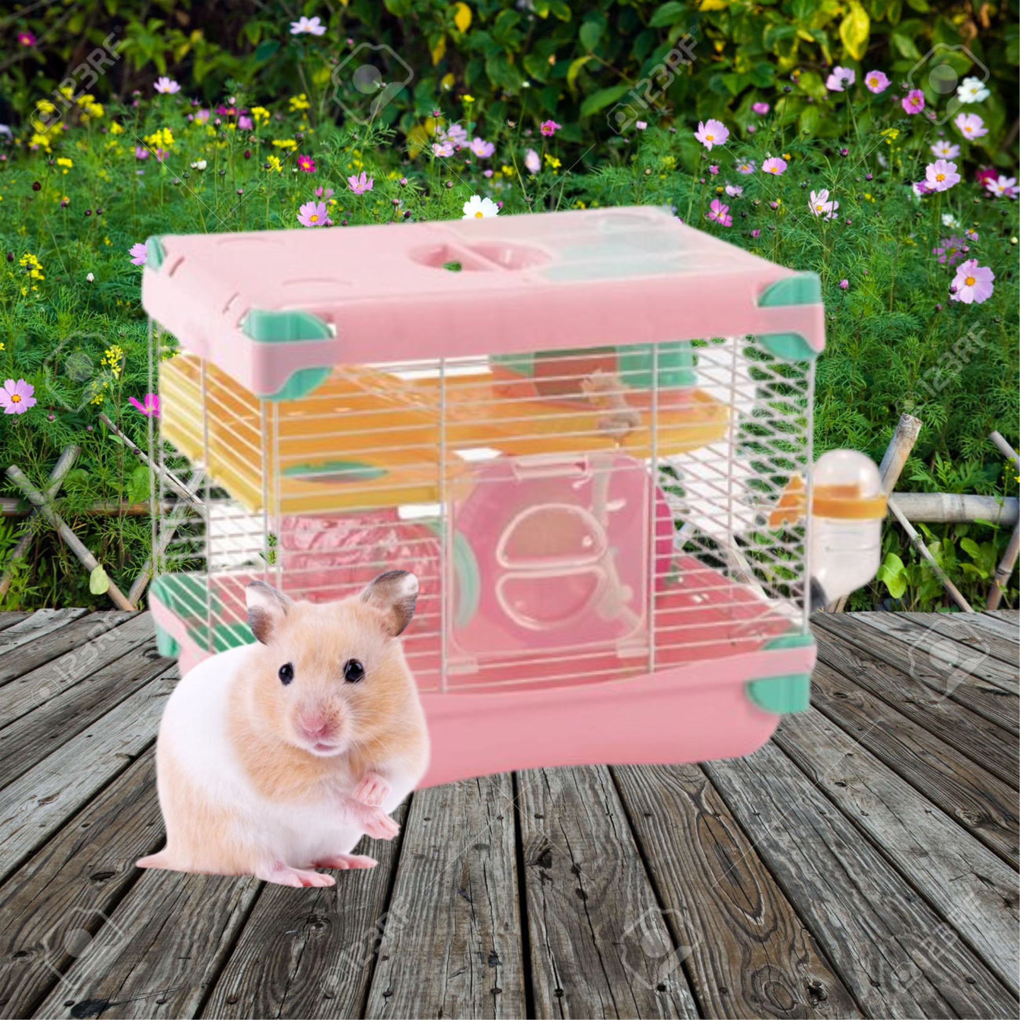 Jaula plastica para hamster 27.7x20.5x25 cm sunny 