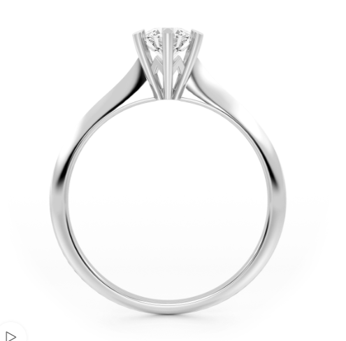 ANILLO DE COMPROMISO 10k ORO BLANCO  SOLITARIO CLASICO ABBA JOYAS