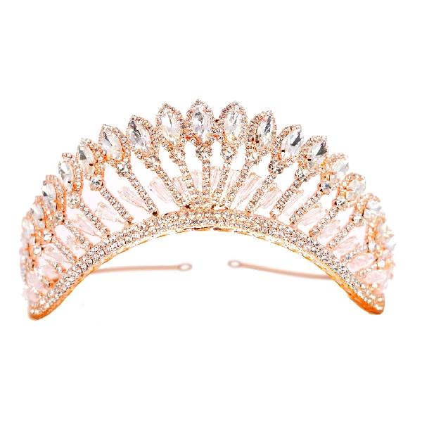 Tiara de novia o xv años (cristal cortado)