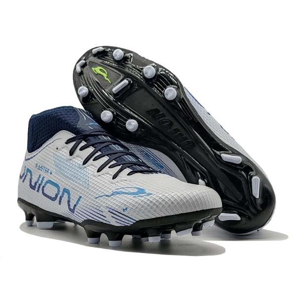 Tenis Unión TURF Blanco Azul Marino Hombre Futbol Soccer Taquetes Calcetín 