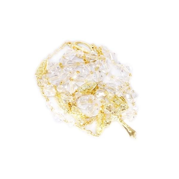 Rosario de virgen de Guadalupe artesanal para boda, quince años y primera comunión (paquete 2 piezas)