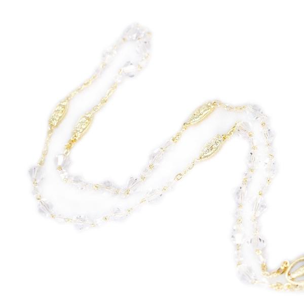 Rosario de virgen de Guadalupe artesanal para boda, quince años y primera comunión (paquete 2 piezas)