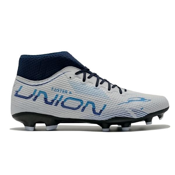 Tenis Unión TURF Blanco Azul Marino Hombre Futbol Soccer Taquetes Calcetín 