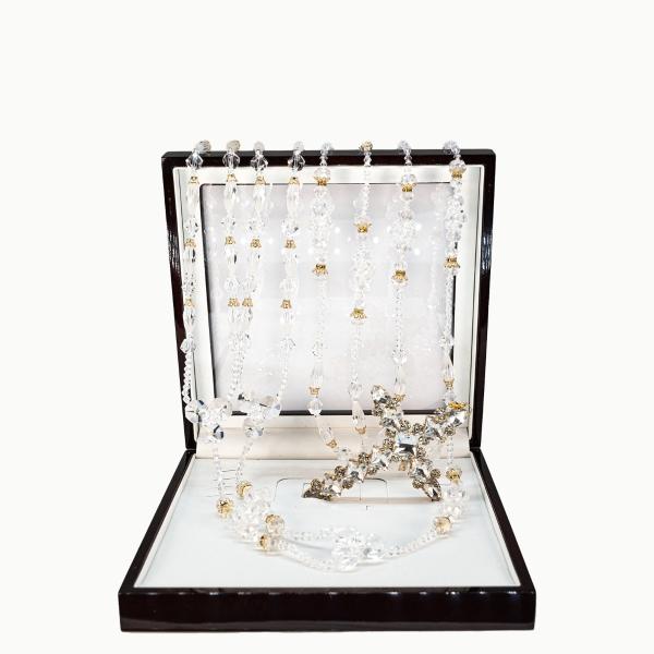 Lazo de boda artesanal de cristal cortado