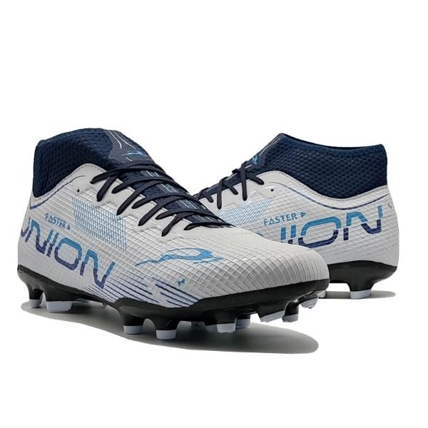 Tenis Unión TURF Blanco Azul Marino Hombre Futbol Soccer Taquetes Calcetín 