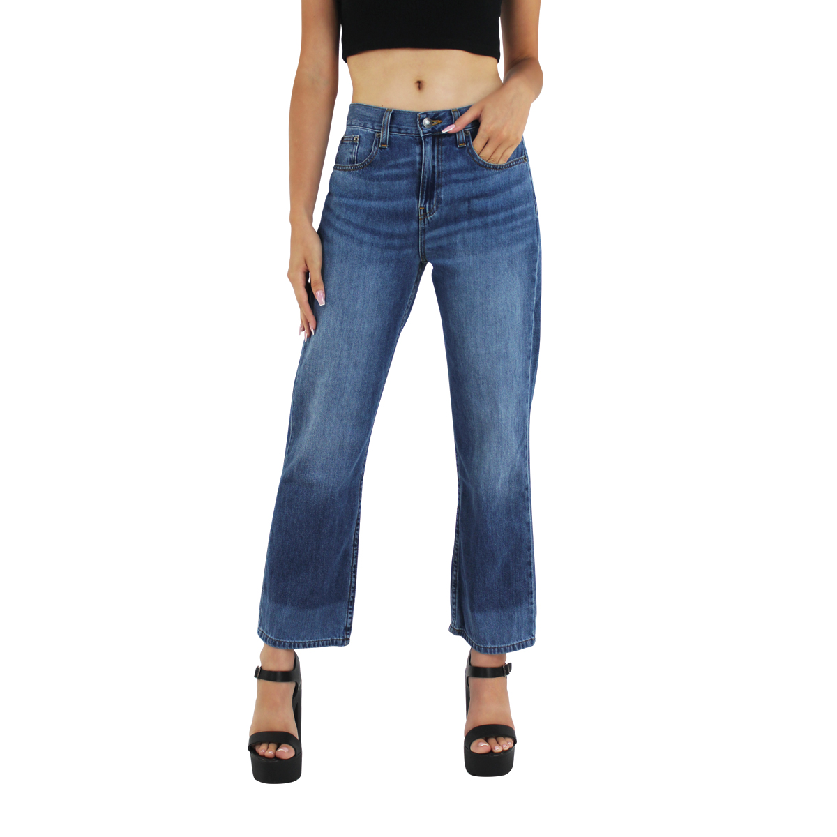 Jeans Innermotion Azul Claro Corte Boyfriend Estilo 1407 Para Mujer