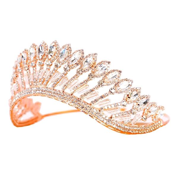Tiara de novia o xv años (cristal cortado)