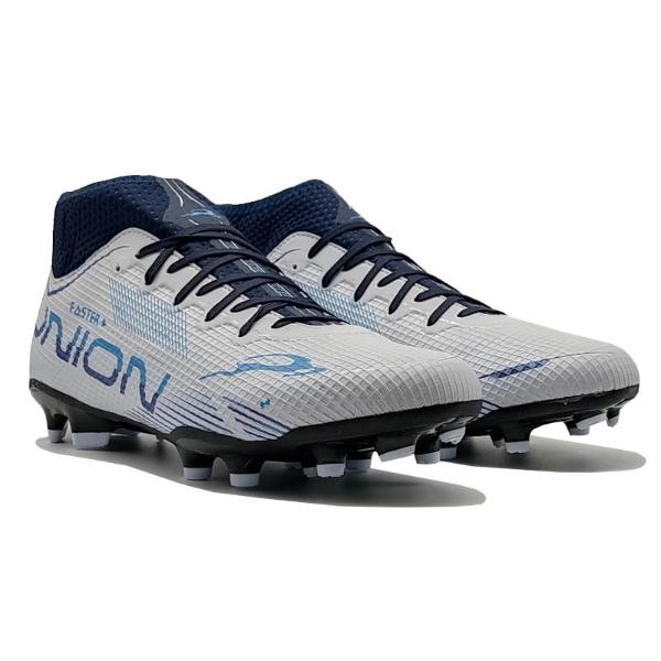 Tenis Unión TURF Blanco Azul Marino Hombre Futbol Soccer Taquetes Calcetín 