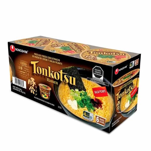 Nongshim Tonkotsu Ramen 6 pzas de 101 g