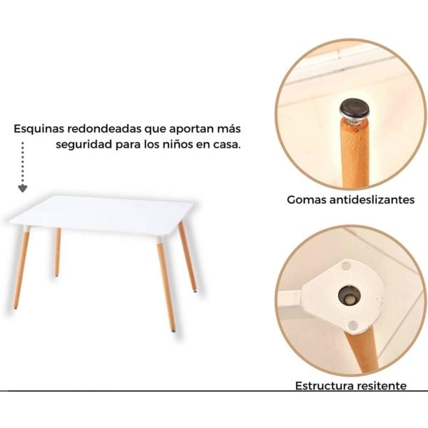 Comedor Rectangular para 4 personas, Moderno Midtown Concept Negro 120 CM