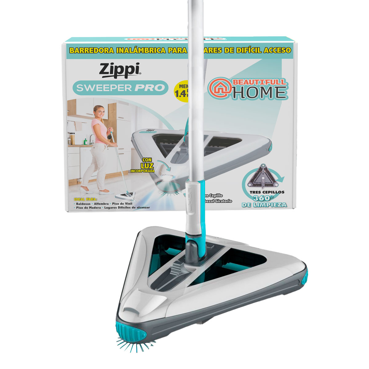 Aspiradora Barredora Recargable Eléctrica Zippi Sweeper Pro Beautifull ...