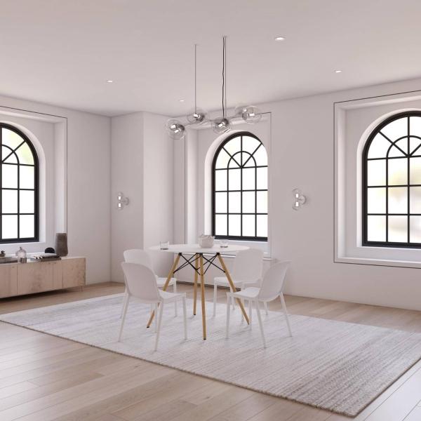 Comedor Rectangular para 4 personas, Moderno Midtown Concept Negro 120 CM